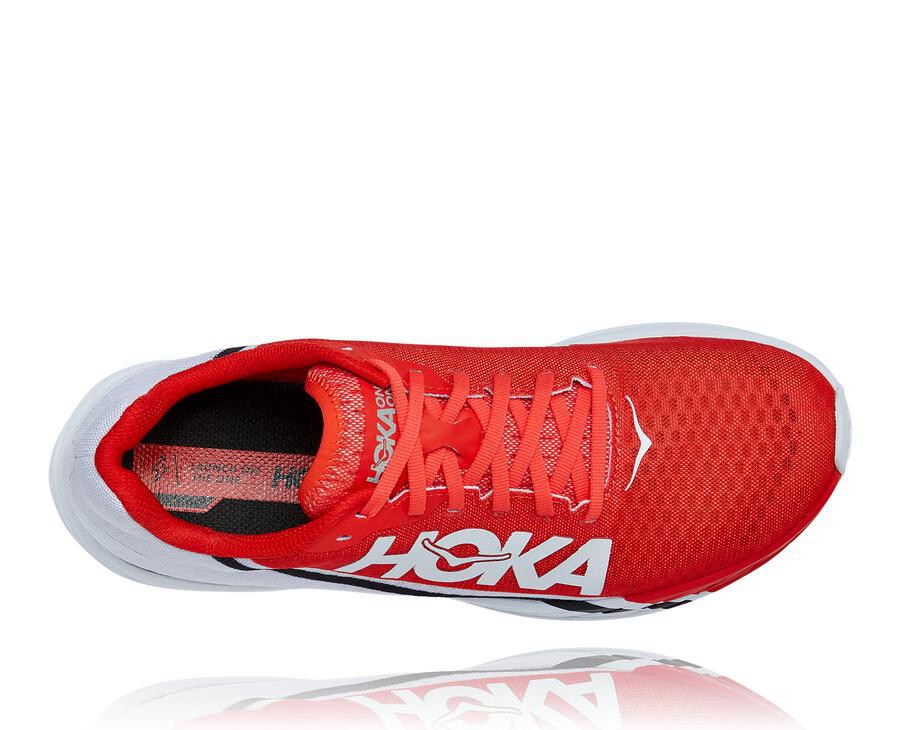 Chaussure Running Hoka One One Rocket X Femme - Rouge/Blanche - PZQ-407961